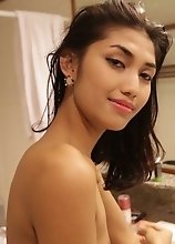 Beautiful feminine Thai Ladyboy enjoys hard ass fucking